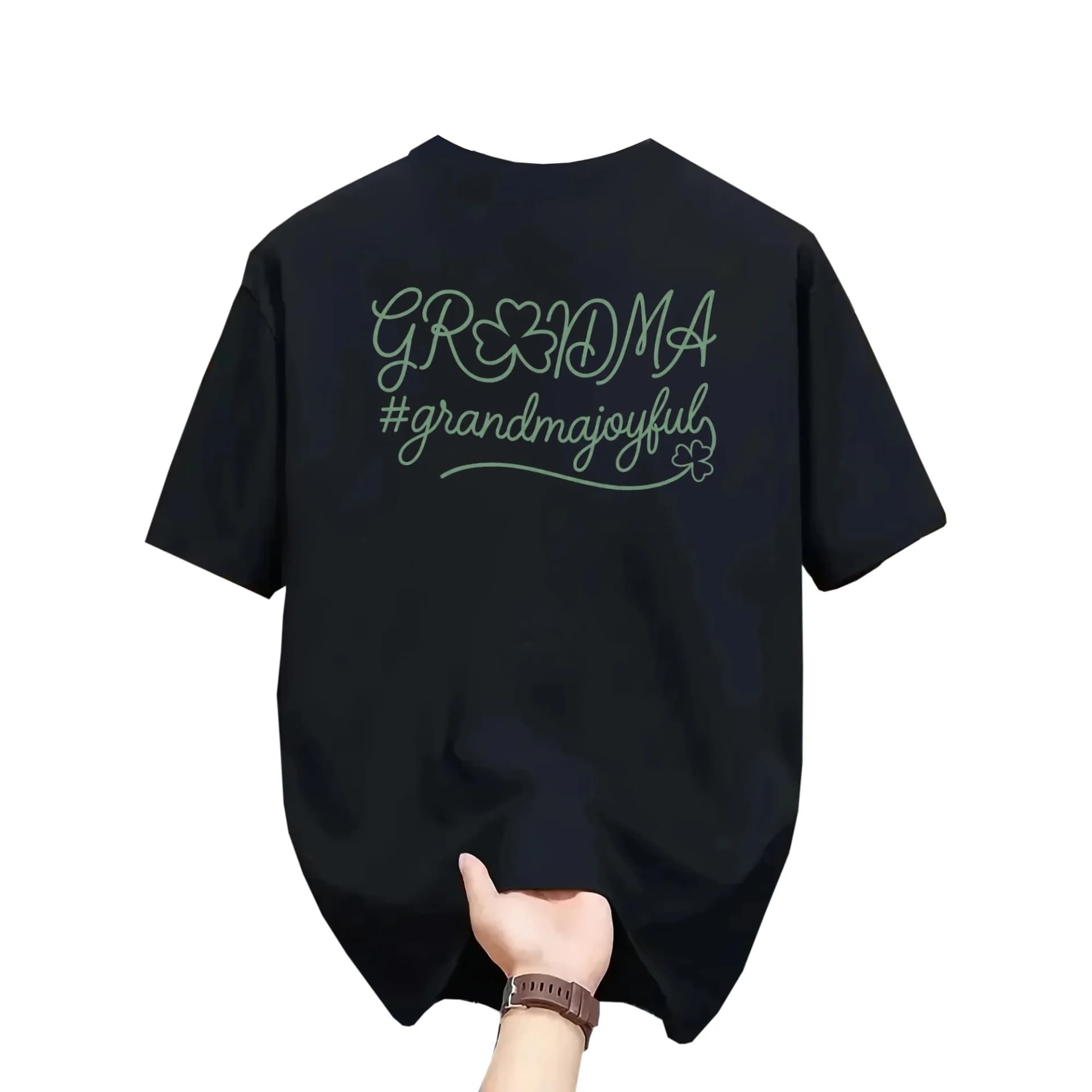 Graphic Tee Unisex Crew Neck Shirt Featuring Shamrock Grandma Typography Design for Casual Everyday Style Apparel