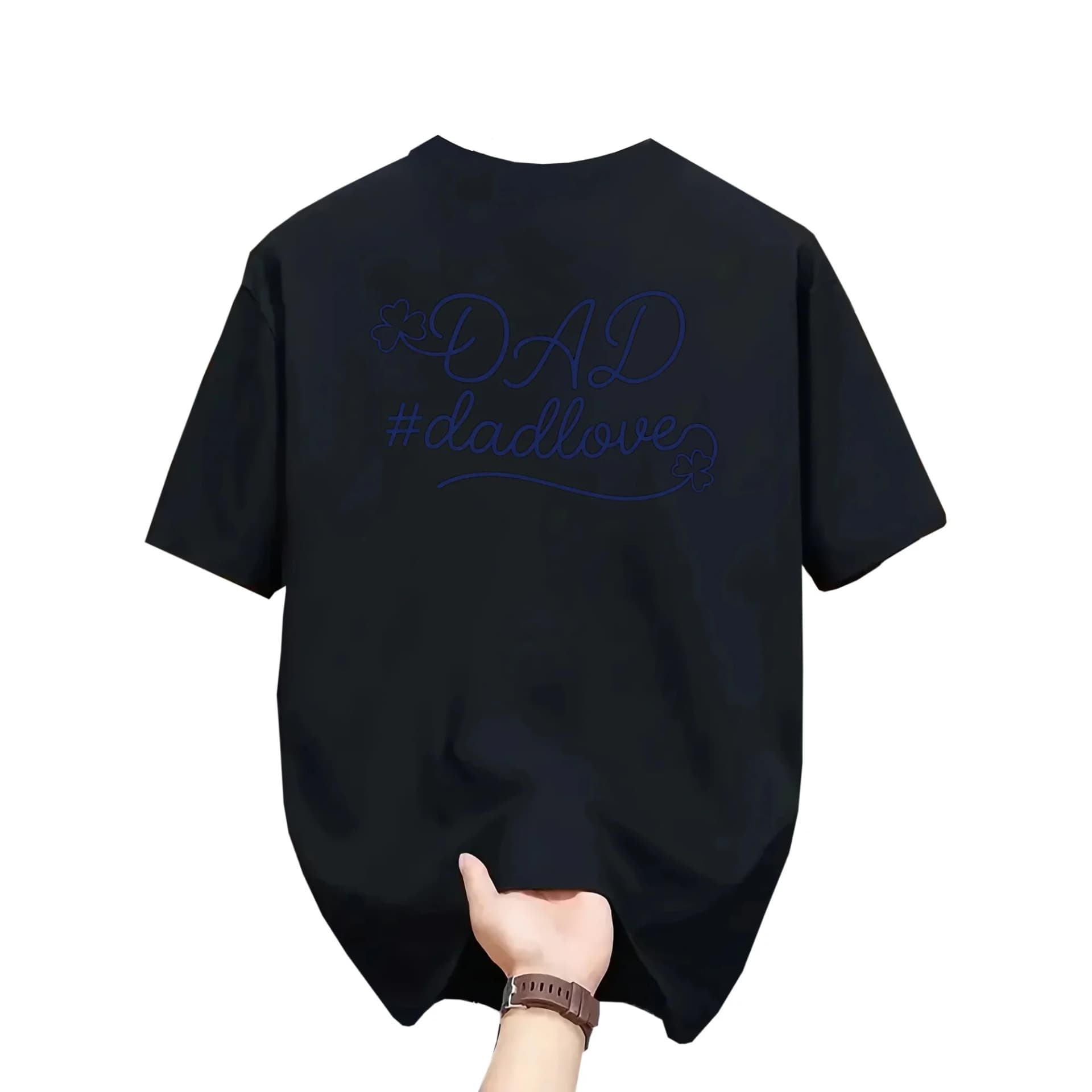 T-shirt Dad Hashtag Graphic Tee Unisex Casual Crew Neck Short Sleeve Cotton Blend Top for Everyday Wear and Gift Giving