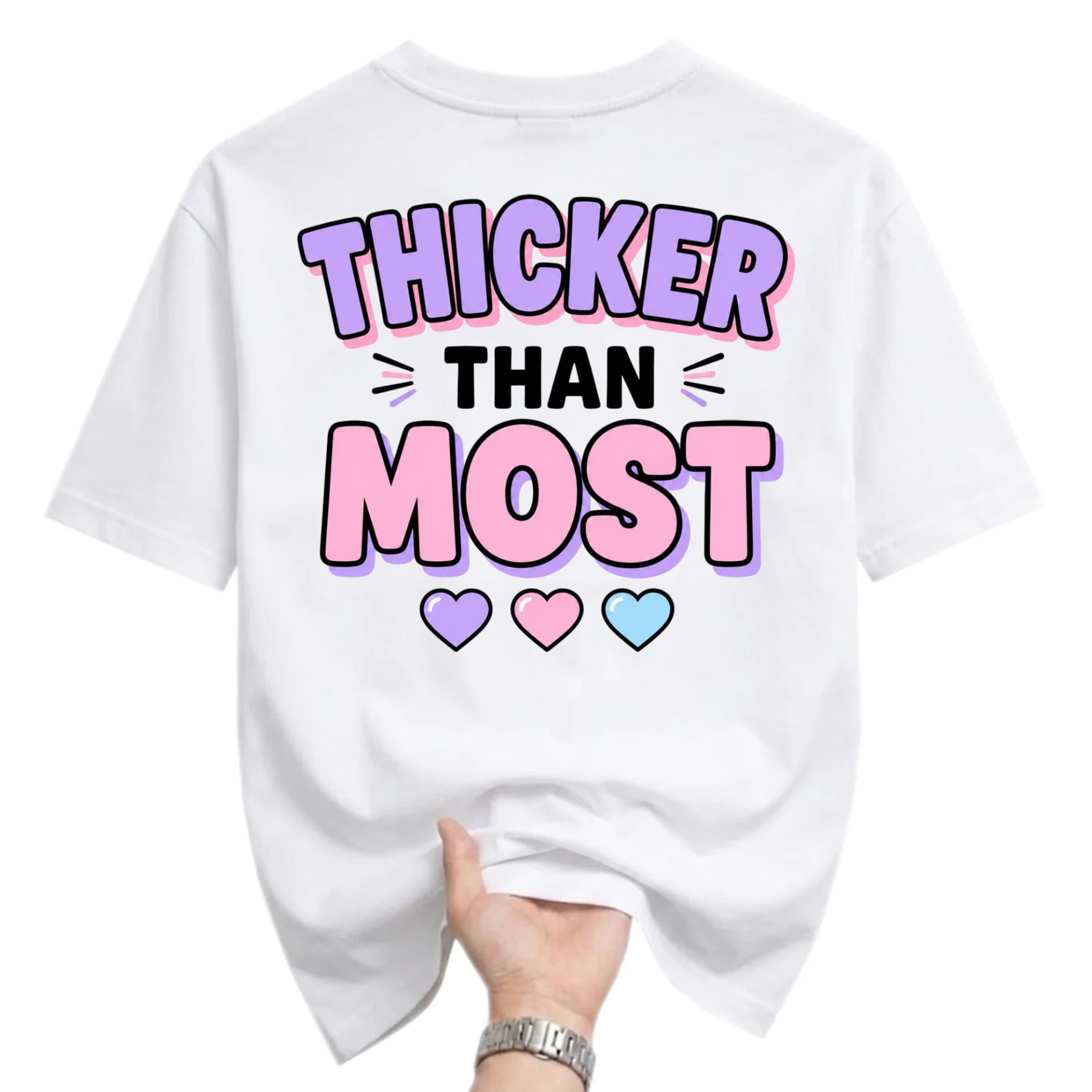 Funny Shirt Thicker Than Most Graphic Tee Unisex Casual Apparel Sassy Statement Cotton Blend Crew Neck Everyday Top