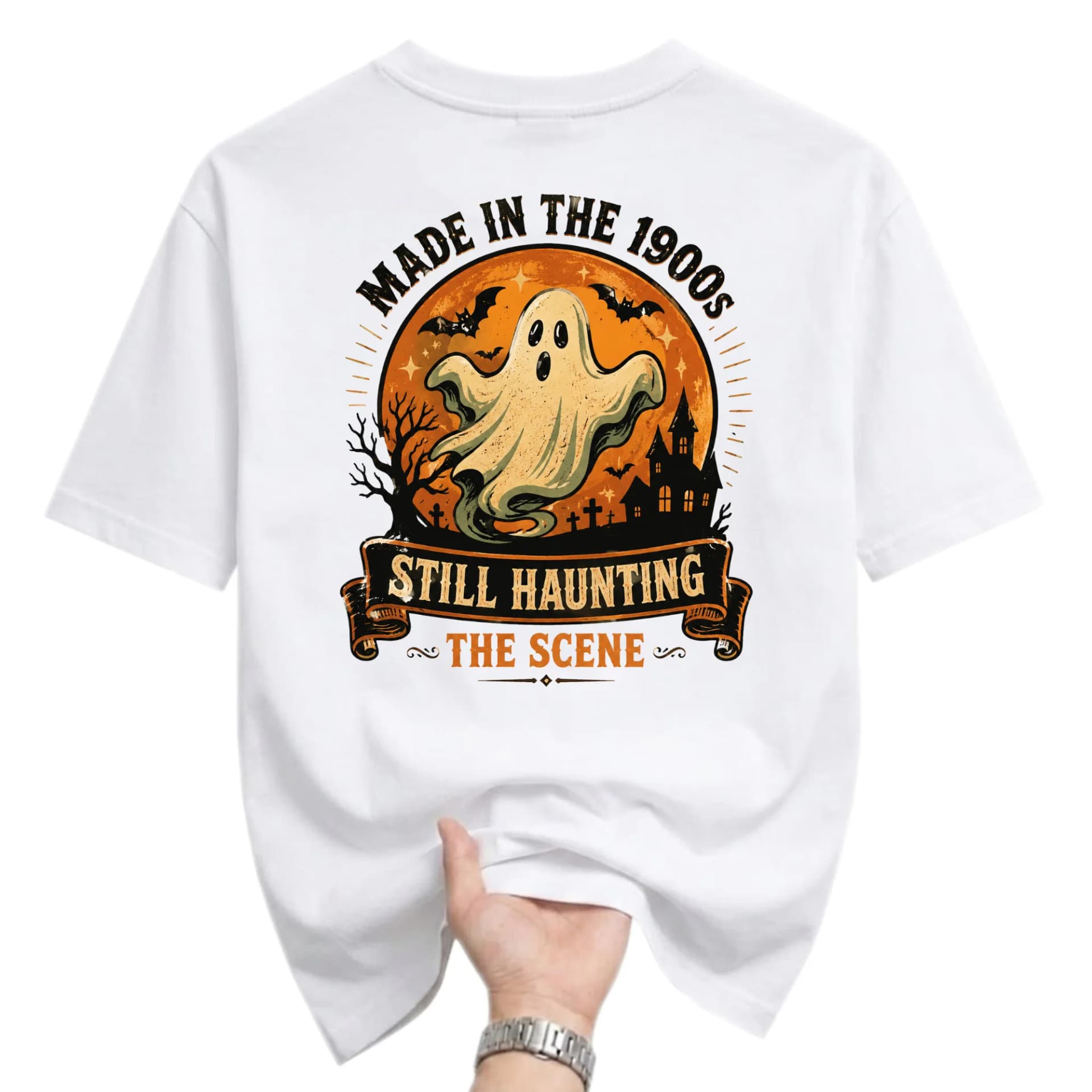 Graphic Tee Made in the 1900s Still Haunting the Scene Unisex Shirt Vintage Style Ghost Apparel for Casual Wear