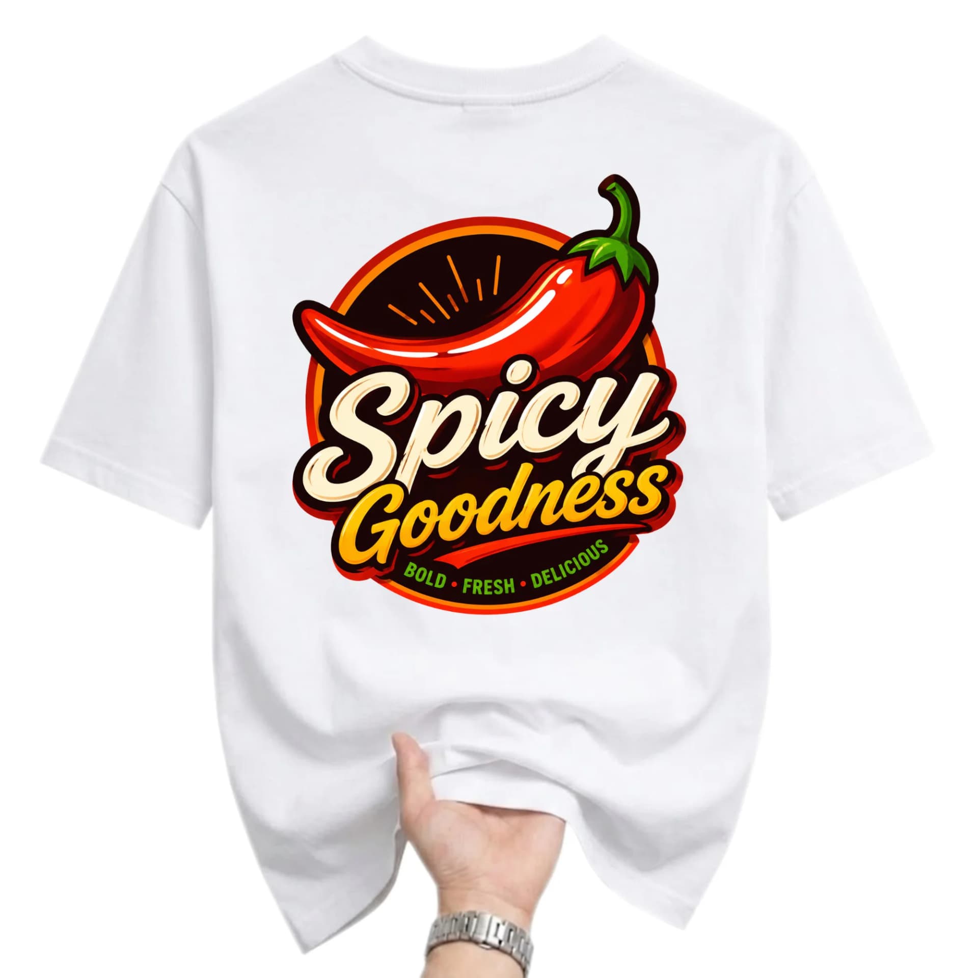Graphic Tee Spicy Goodness Chili Pepper Unisex Crew Neck T-Shirt Bold Flavor Design Casual Cotton Everyday Top