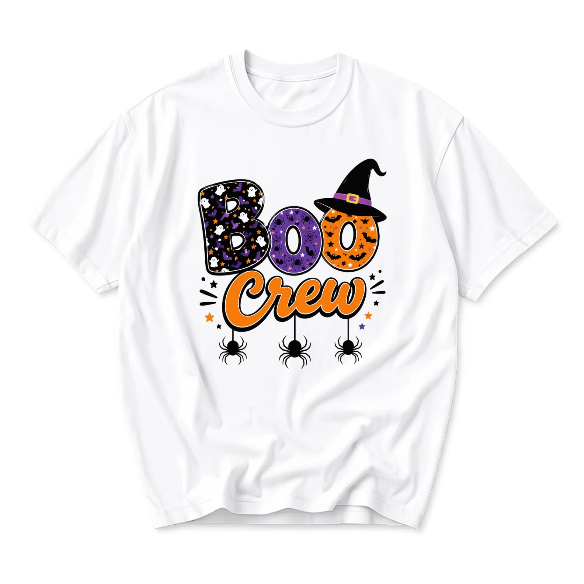 Funny Shirt Boo Crew Halloween Graphic Tee Unisex Soft Cotton Apparel for Seasonal Casual Wear and Festive Gatherings
