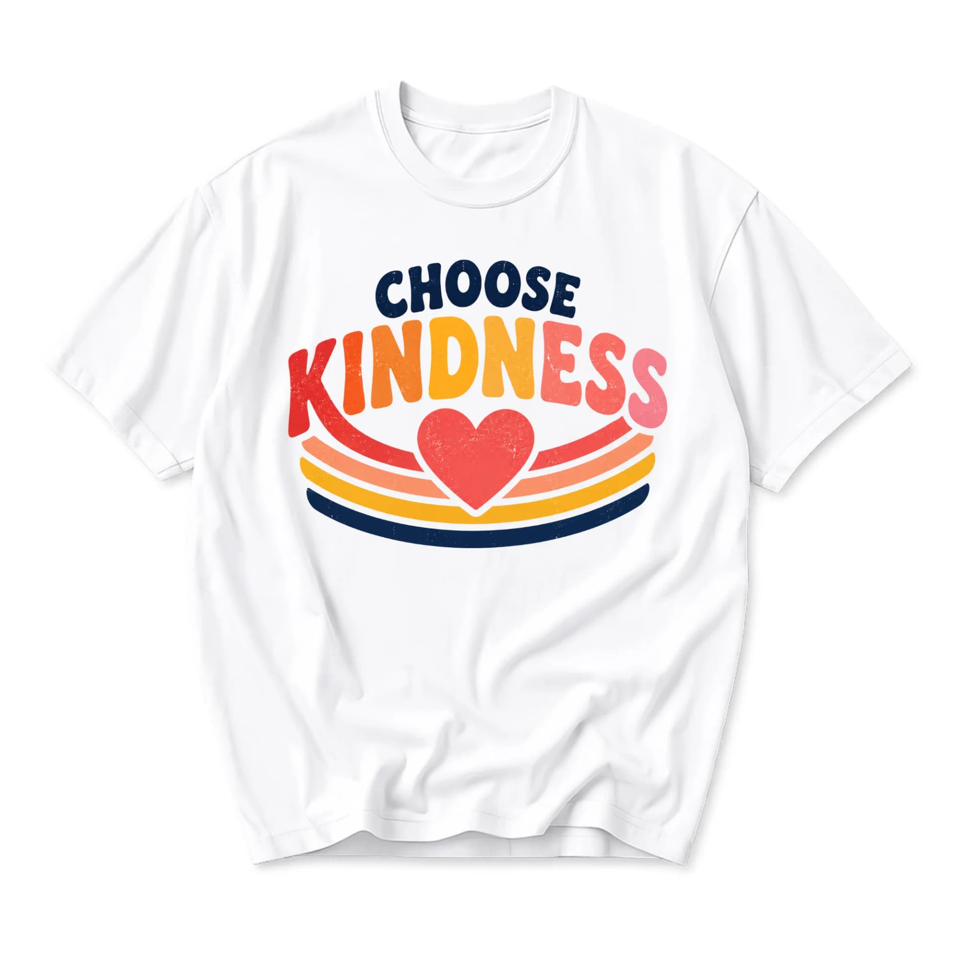 Graphic Tee Choose Kindness Retro Inspired Message Shirt Unisex Casual Crew Neck Short Sleeve Cotton Blend Apparel