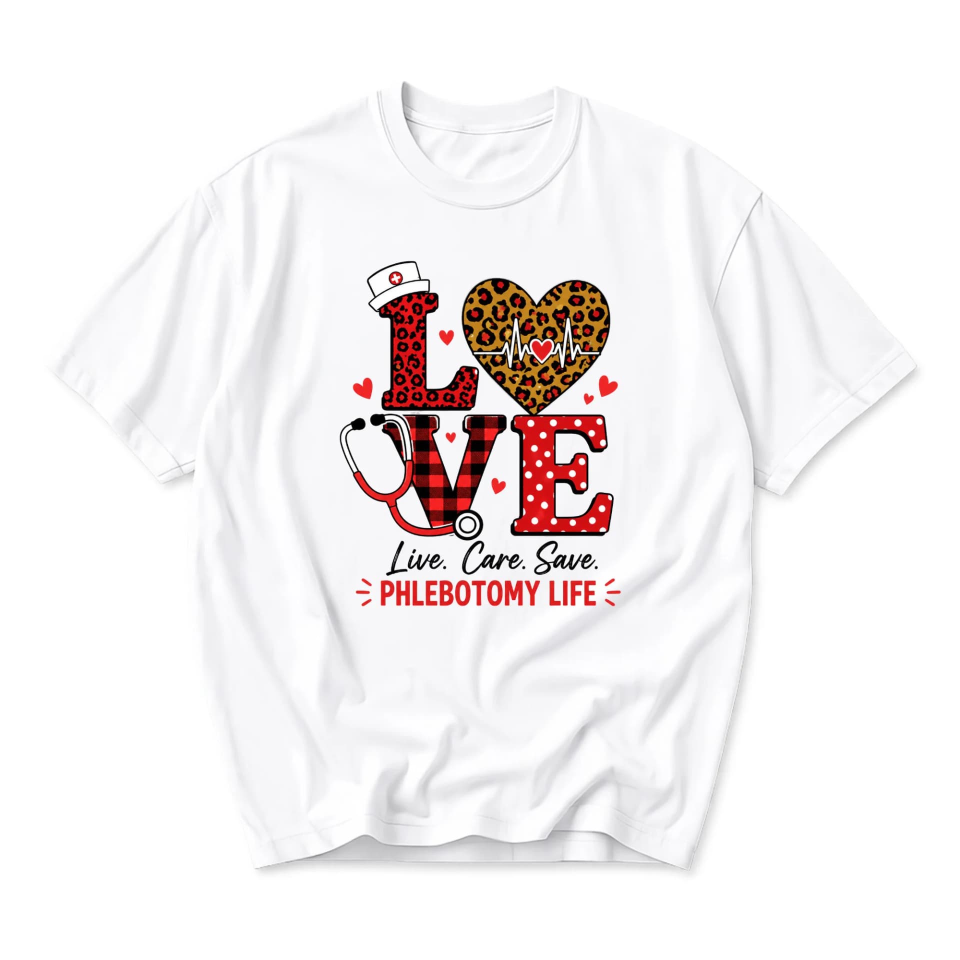 T-shirt Phlebotomy Life Graphic Tee Medical Professional Gift Unisex Crew Neck Casual Everyday Wear Soft Cotton