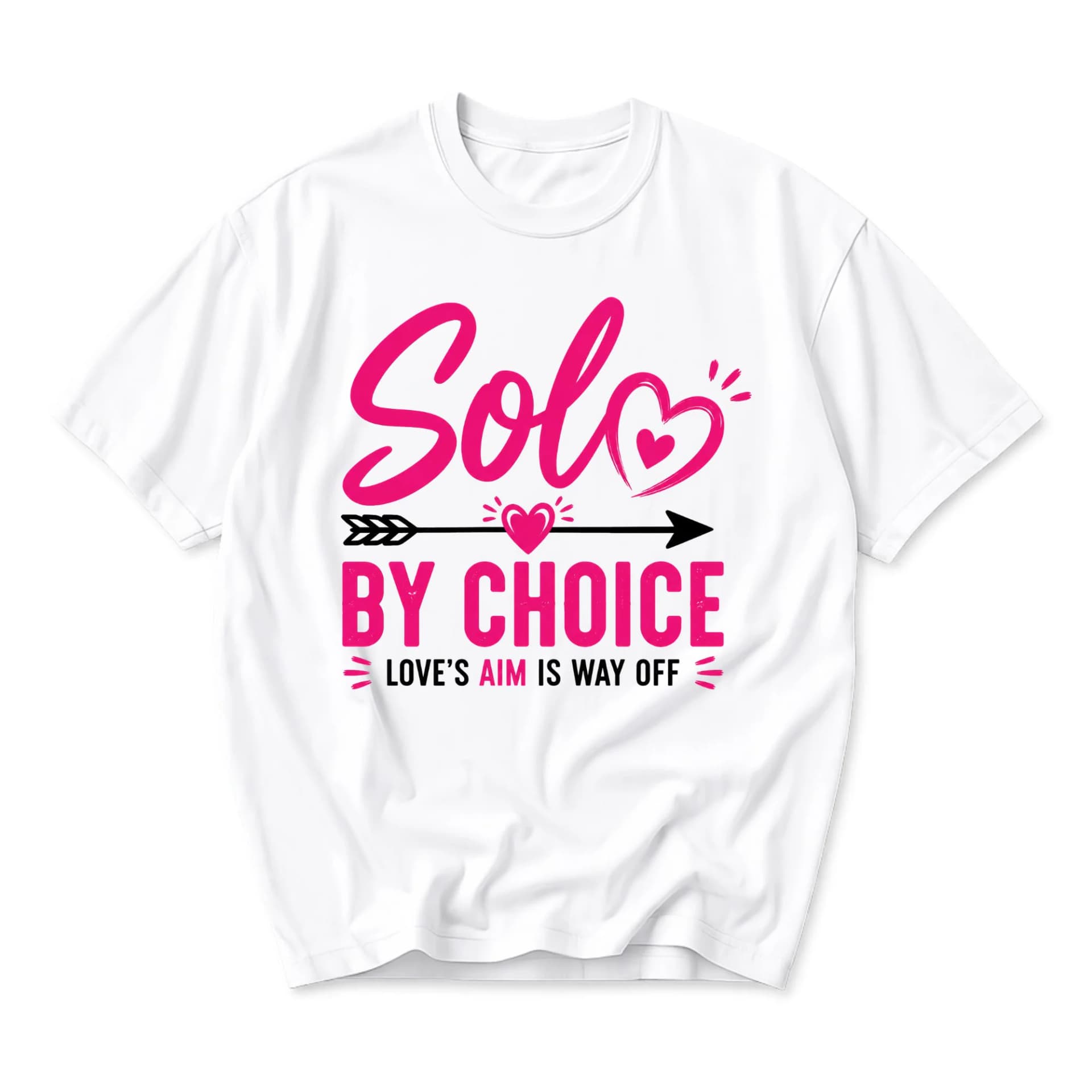 Funny Shirt Solo by Choice Graphic Tee with Love Humor Design Casual Short Sleeve Cotton Blend Crew Neck Apparel