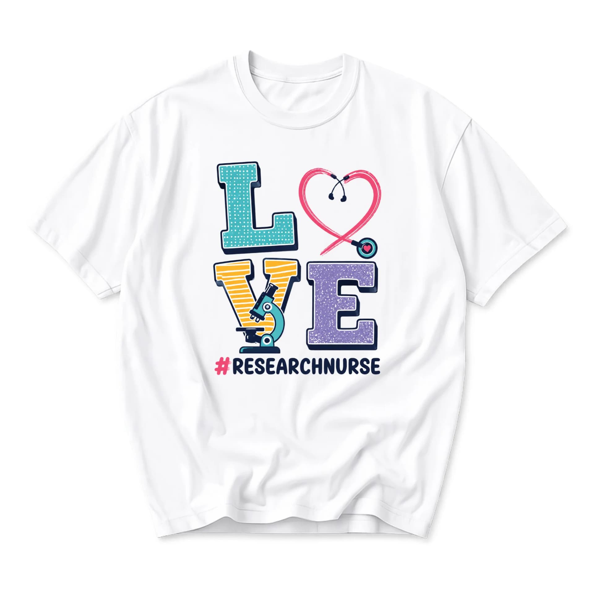 T-shirt Research Nurse Gift Graphic Tee Unisex Cotton Crew Neck Short Sleeve Casual Everyday Comfortable Shirt