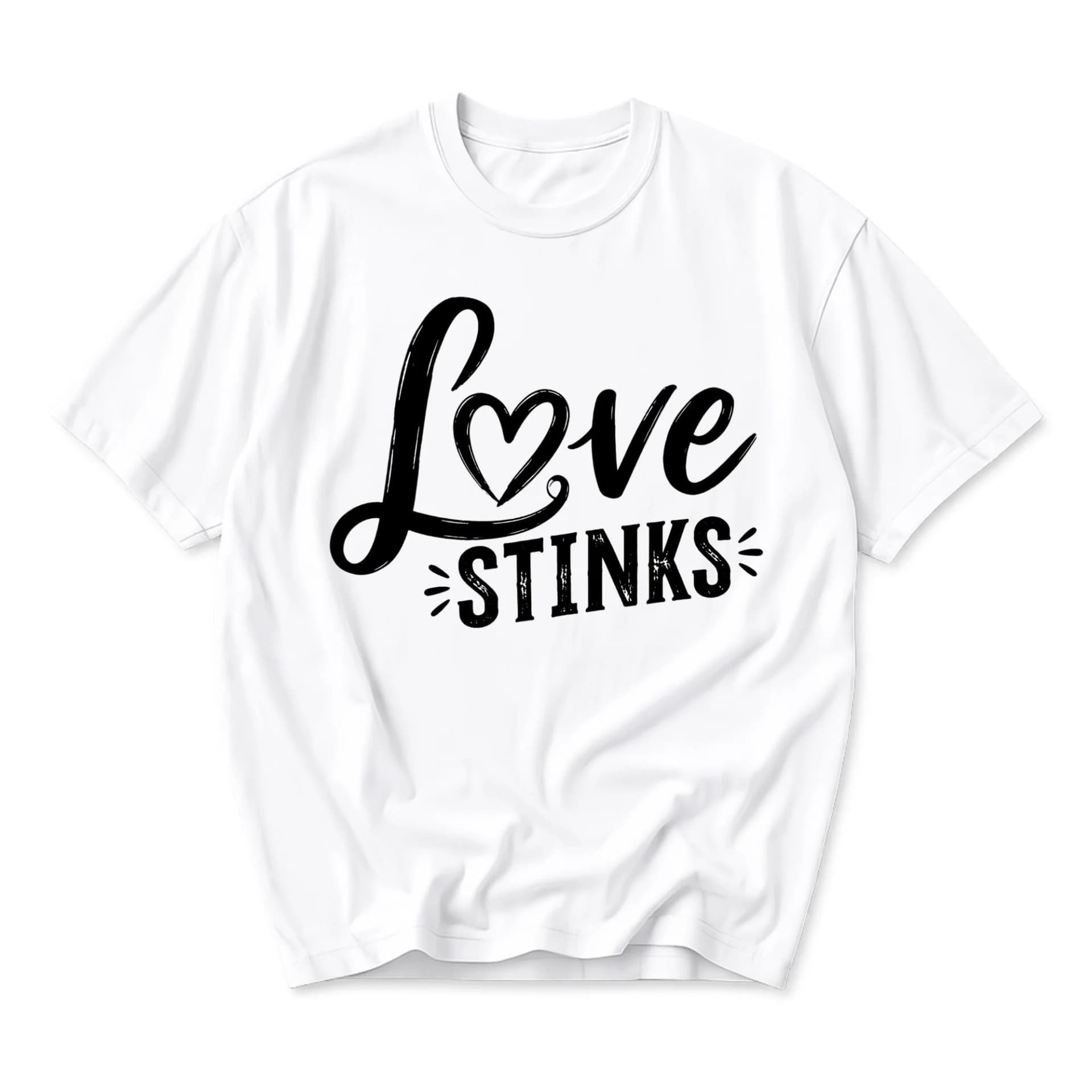 Funny Shirt Love Stinks Graphic Tee Unisex Crew Neck Casual Cotton Blend Soft Top for Everyday Outfit Self Expression