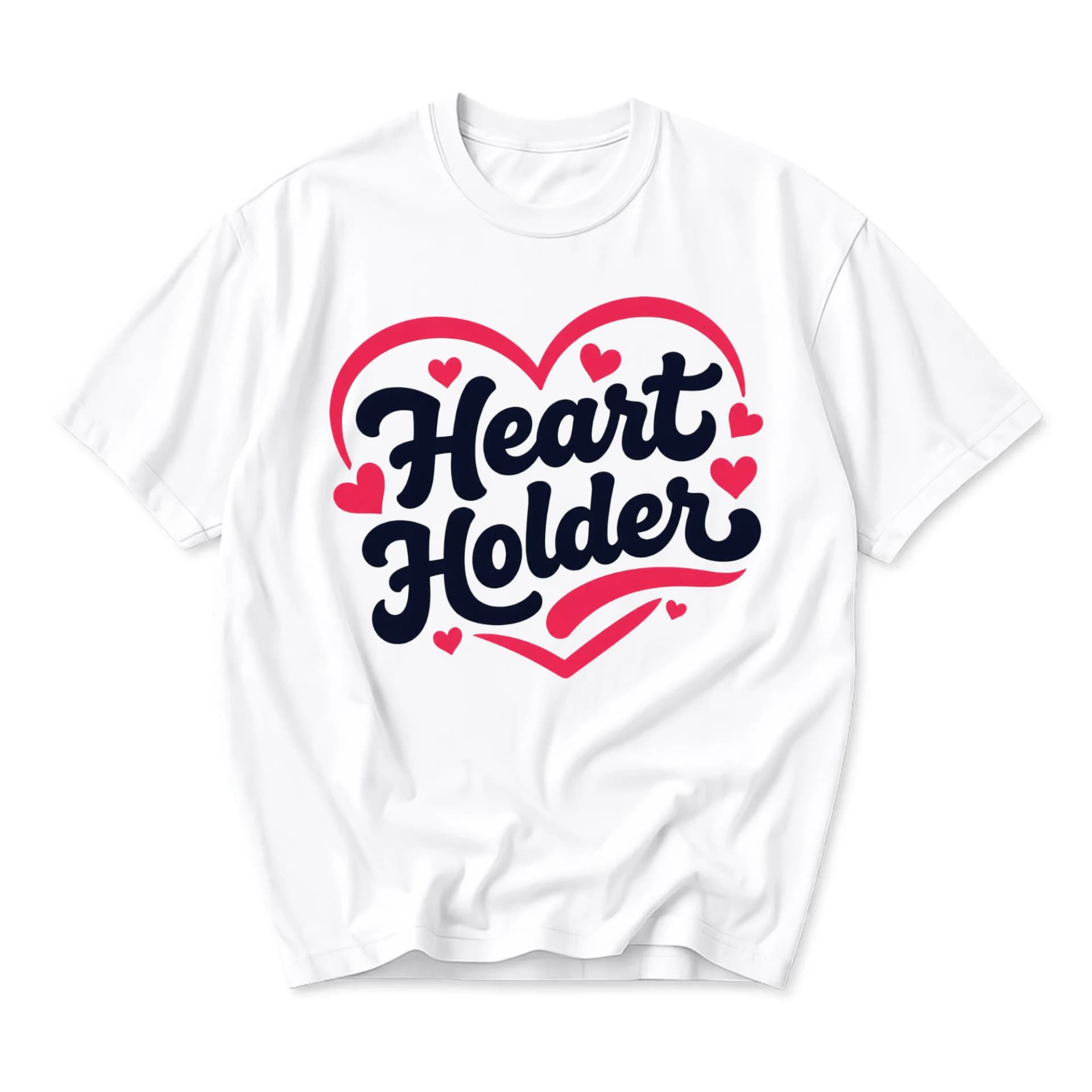 Graphic Tee Heart Holder Shirt for Men and Women Casual Short Sleeve Crew Neck Cotton Blend Apparel for Everyday Wear
