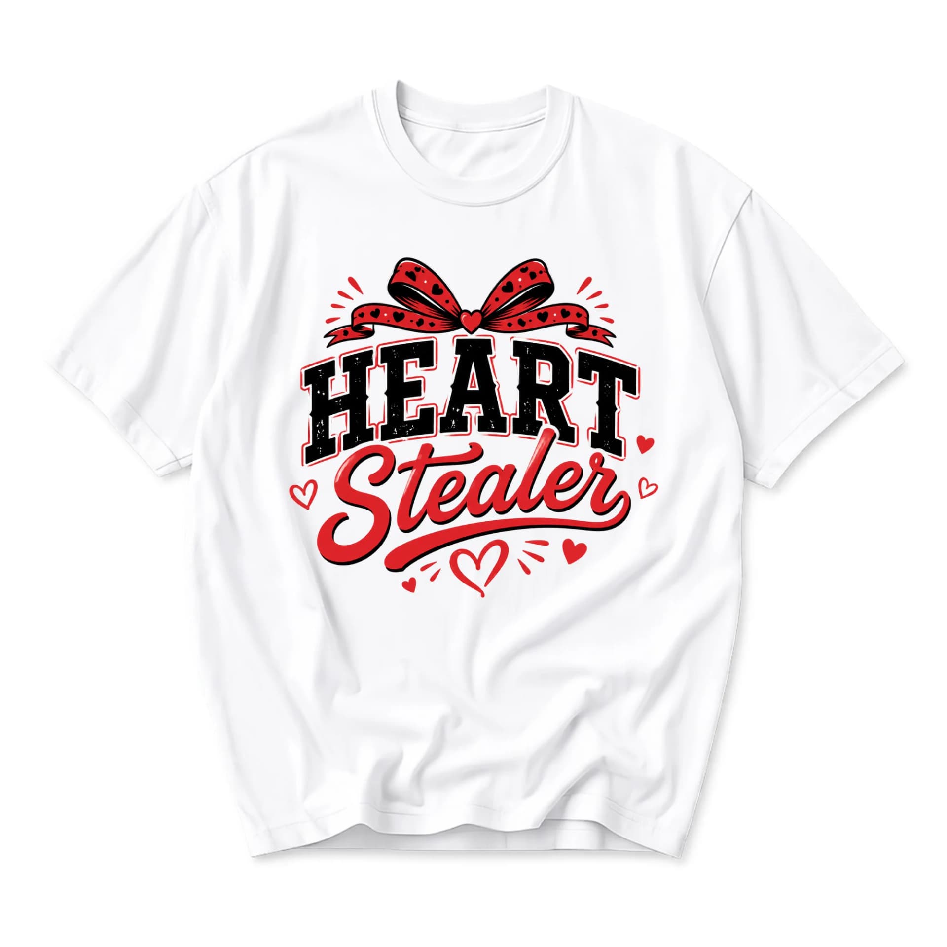 Funny Shirt Heart Stealer Graphic Tee Trendy Romantic Quote Unisex Short Sleeve Casual Apparel for Everyday Wear