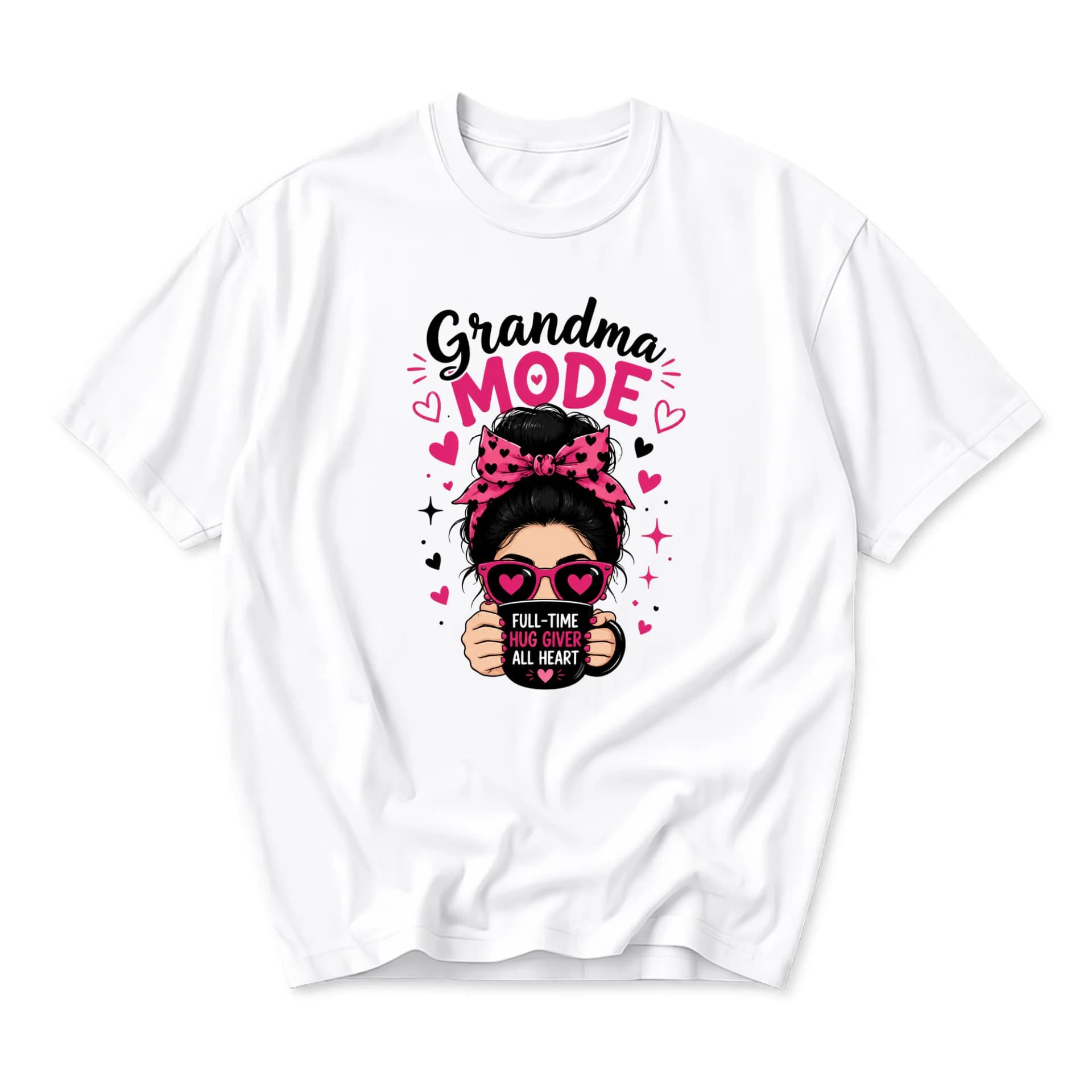 Funny Shirt Grandma Mode Graphic Tee Cute Casual Everyday Outfit Statement Top for Women Comfortable Cotton Blend